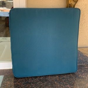 6 outdoor teal chair cushions